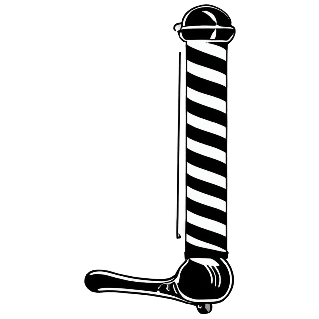 Barber-Pole-Black-and-White-PNG-Image-HighQuality-Transparent-Format-for-Diverse-Uses