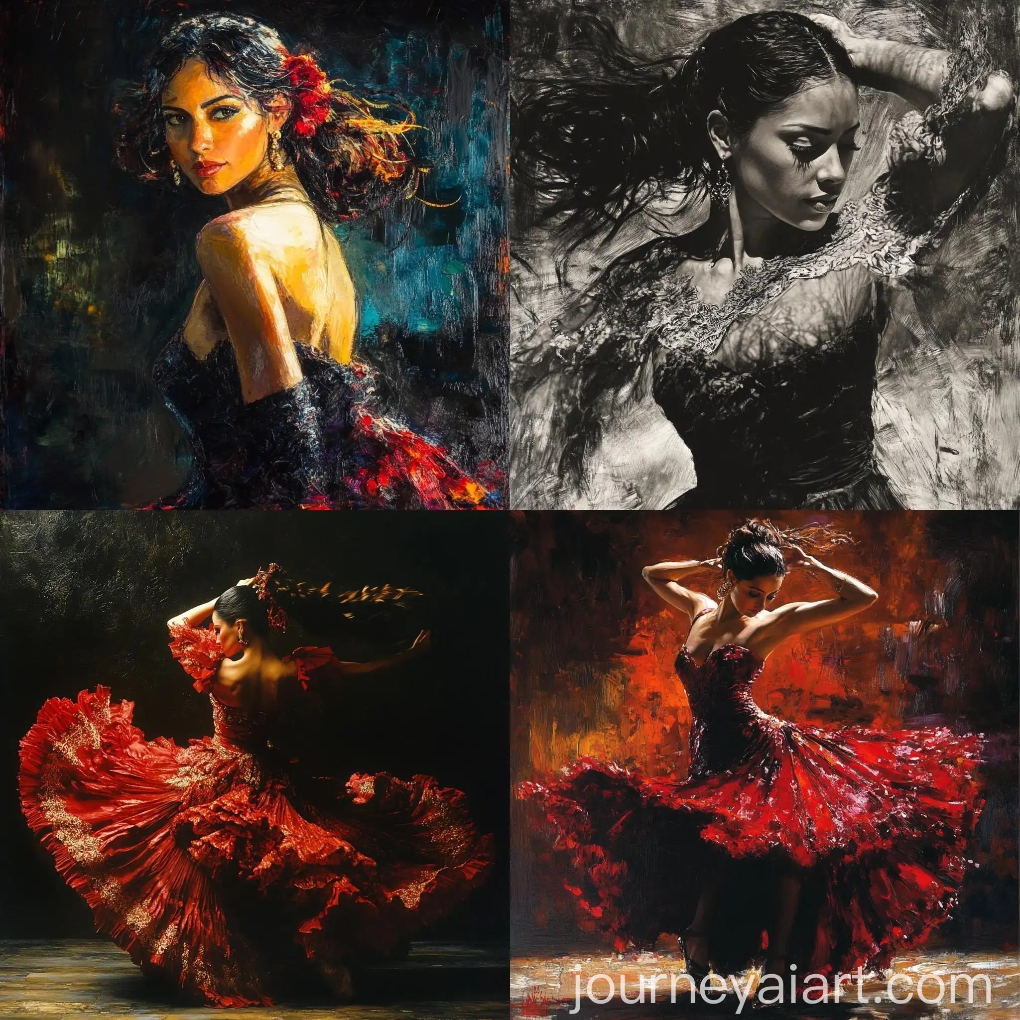 Vibrant-Female-Flamenco-Dancer-in-Traditional-Costume