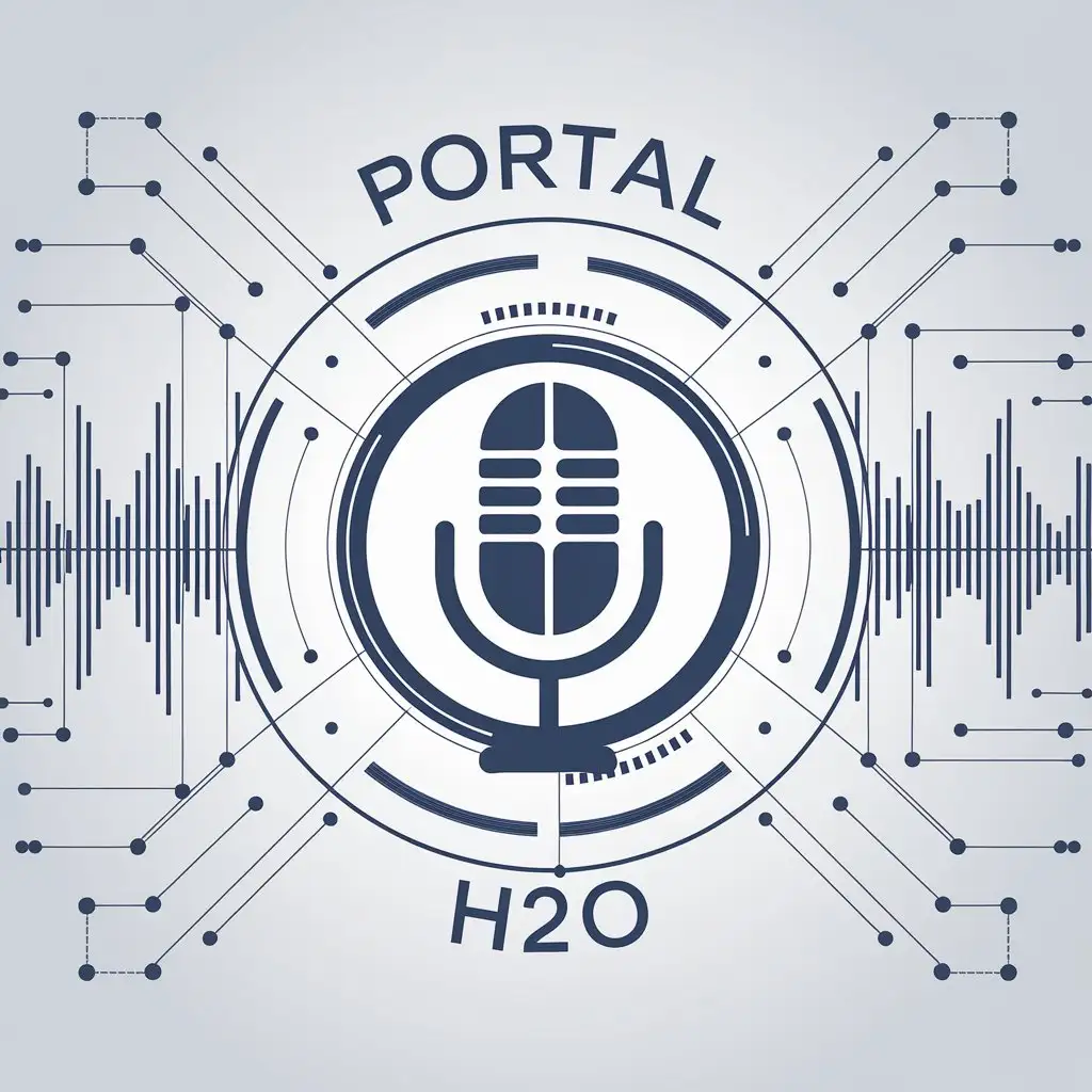 LOGO Design for Portal H2O Vector Microphone Symbol with Clear Background for Internet Industry