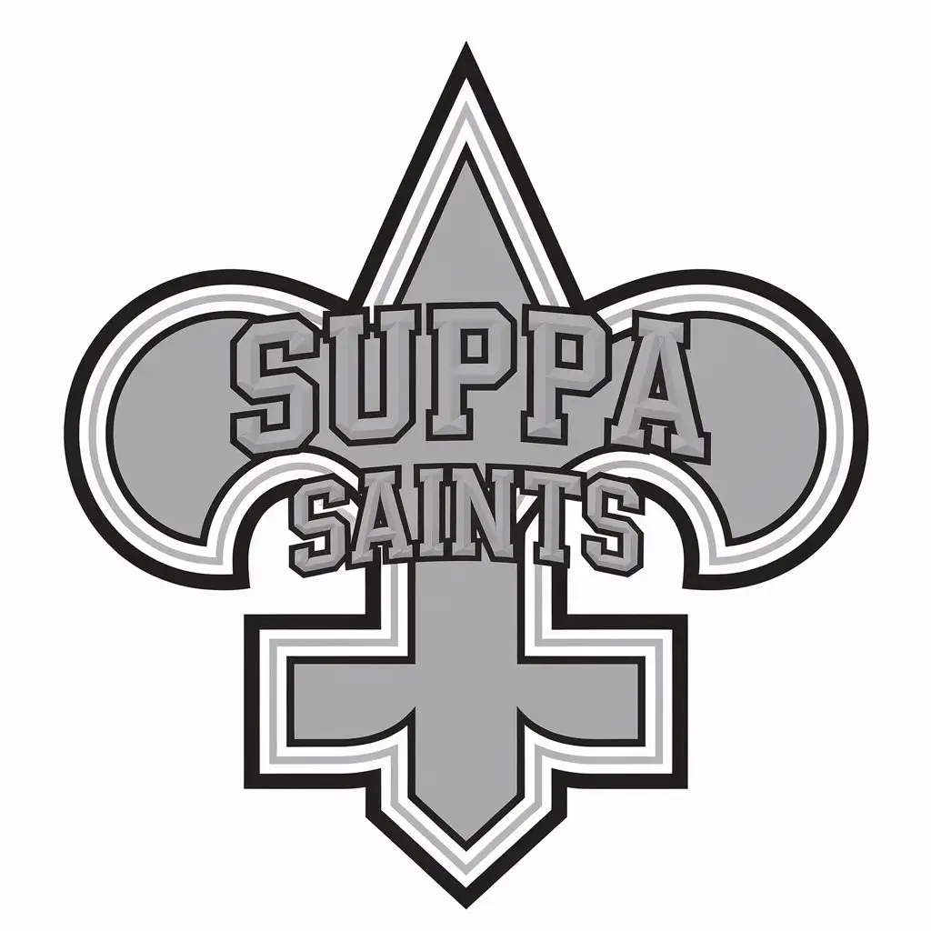 LOGO Design for Suppa Saints Classic Black White Clothing Brand Symbol