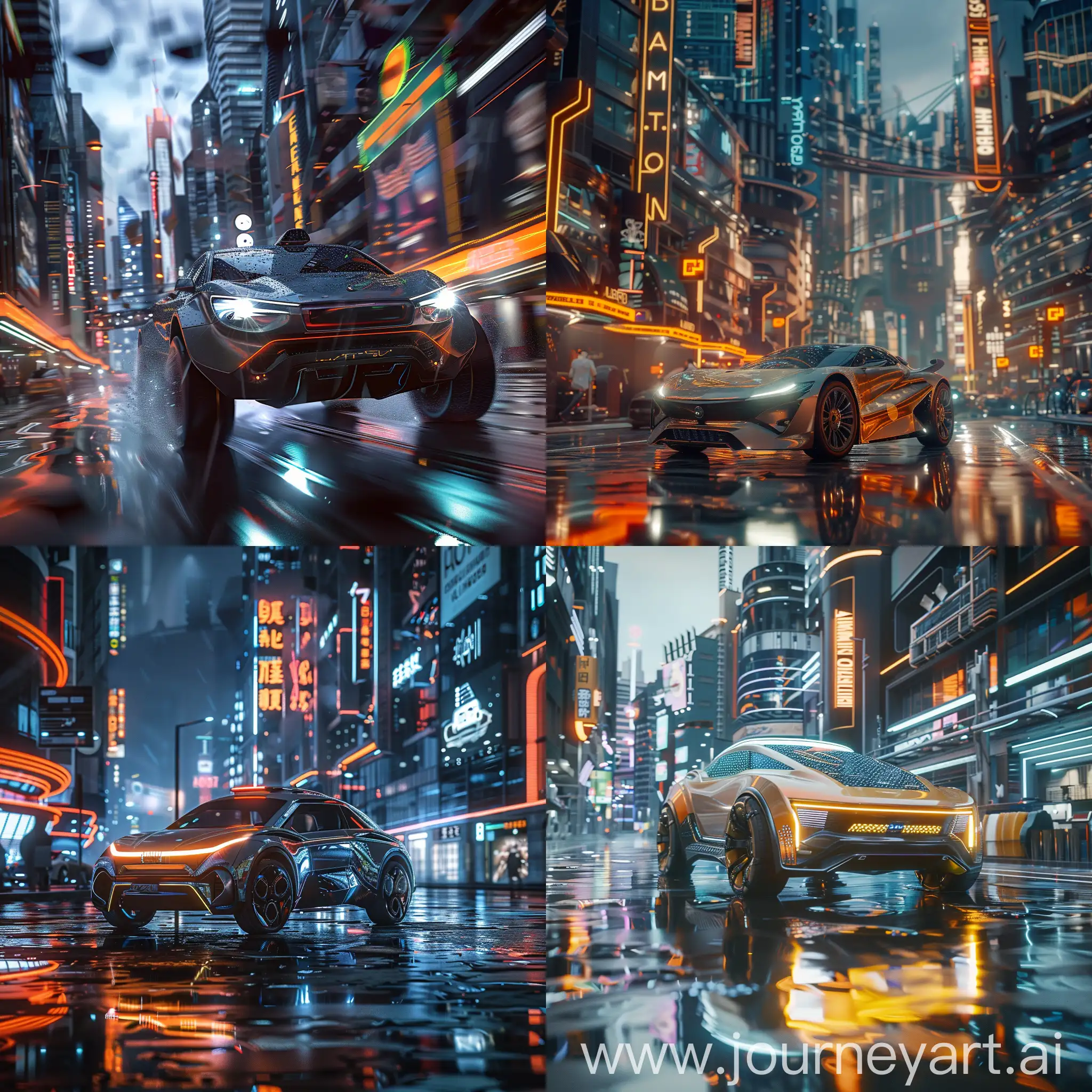 Futuristic-LADA-Vesta-in-Urban-Motion-Scene