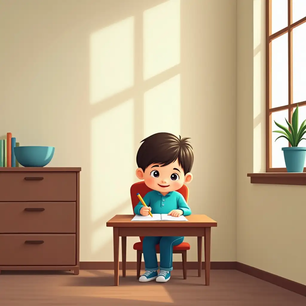 Focused-Child-Doing-Homework-or-Drawing-in-Tidy-Room-with-Natural-Light