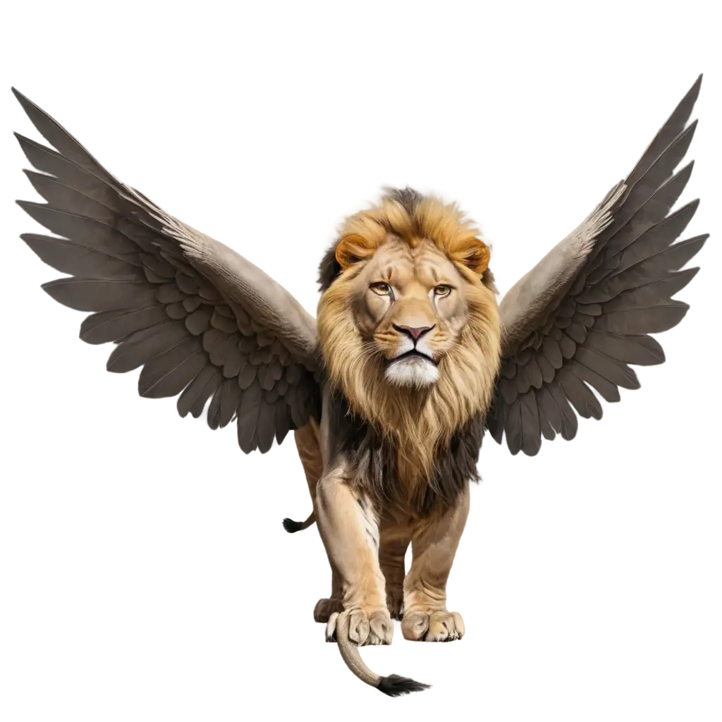 Create-a-PNG-Image-Mythical-Creature-Lion-with-Elephant-Head-Huge-Wings-Horns-and-Snake-Body