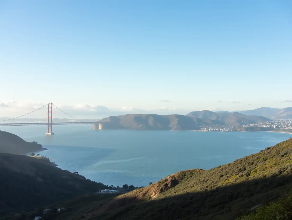 The landscape of San Francisco Bay in California