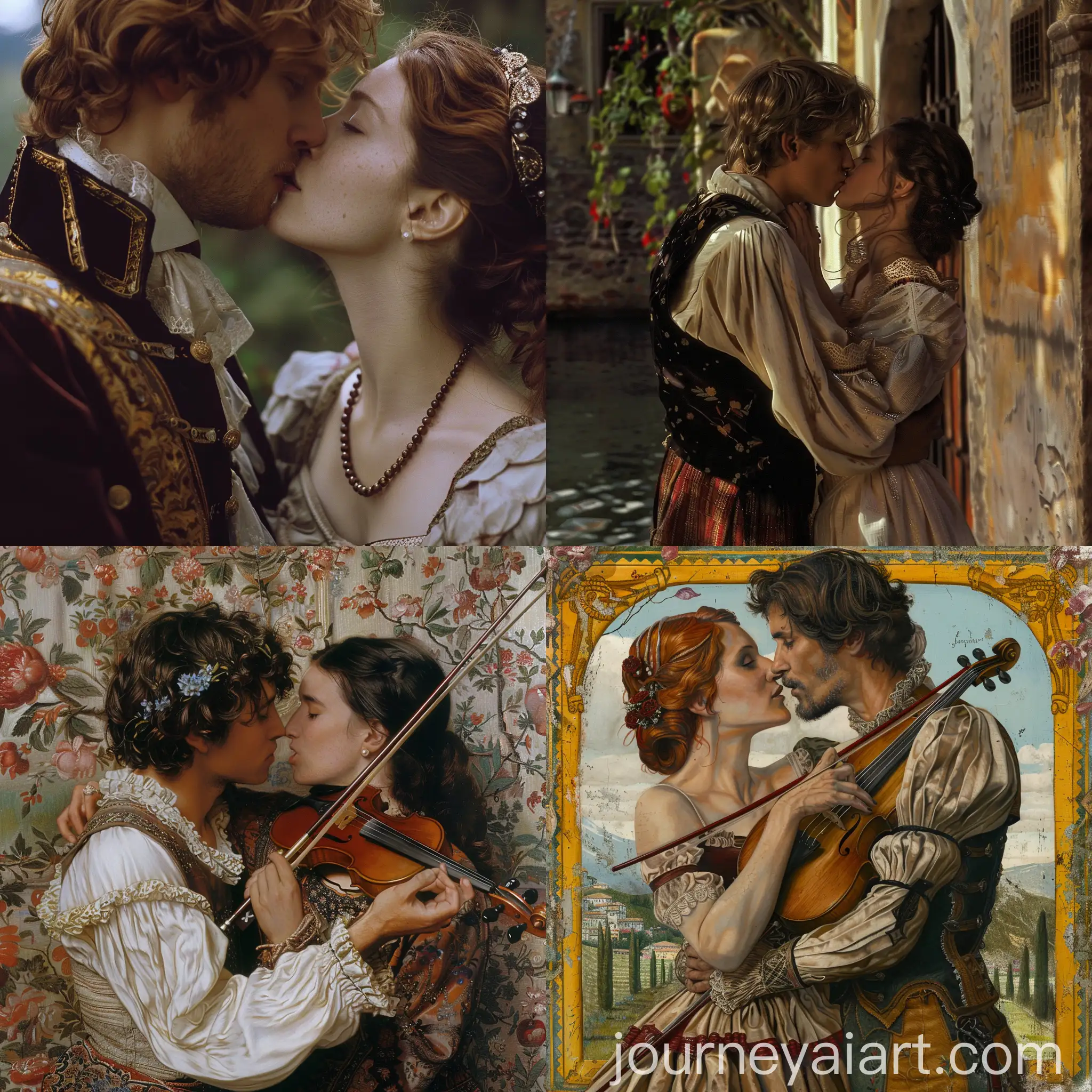 Arthur-TV-and-Italian-Bach-Kissing-AI-Artwork-of-Romance