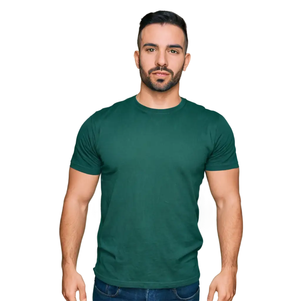 HighQuality-Bottle-Green-Round-Neck-TShirt-PNG-for-Versatile-Applications