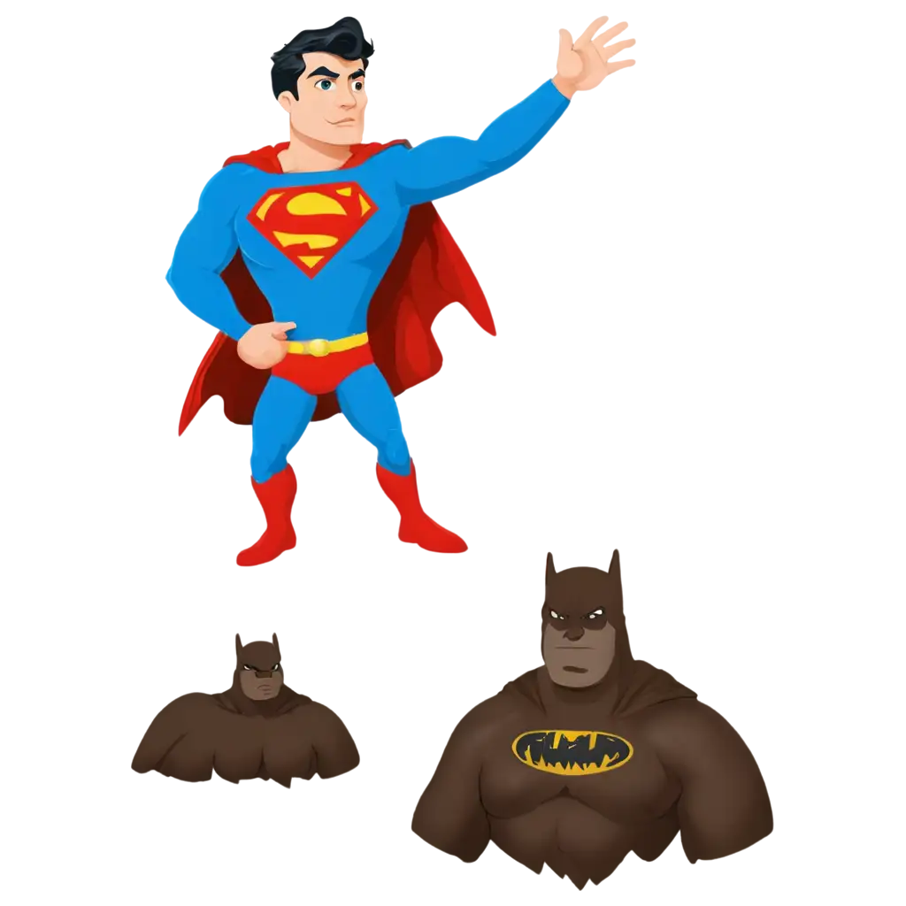 Cartoon-Superman-Thumbs-Up-PNG-Image-for-Creative-Use