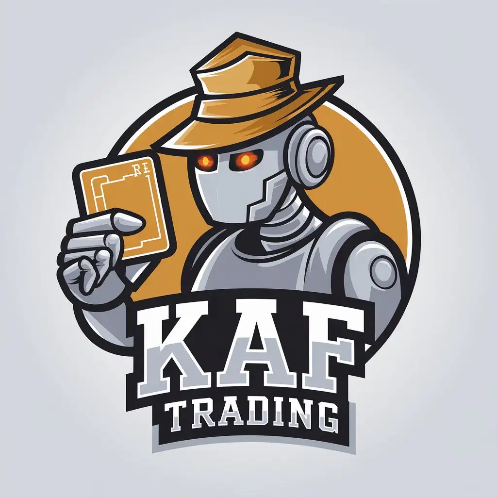 LOGO-Design-for-KAF-Trading-Modern-Robot-Symbol-in-Vector-Art