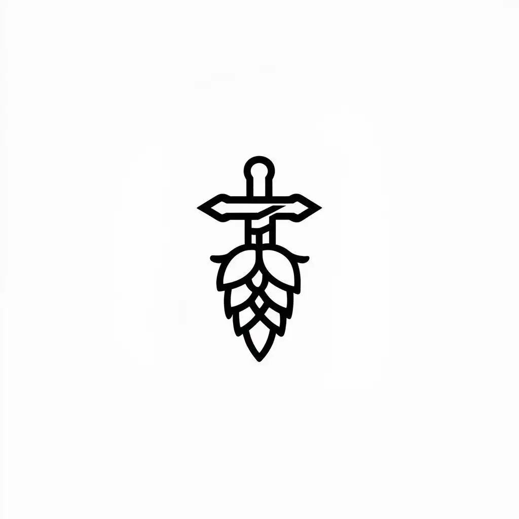 LOGO-Design-for-Knife-Crew-Dagger-with-Beer-Tank-and-Hops