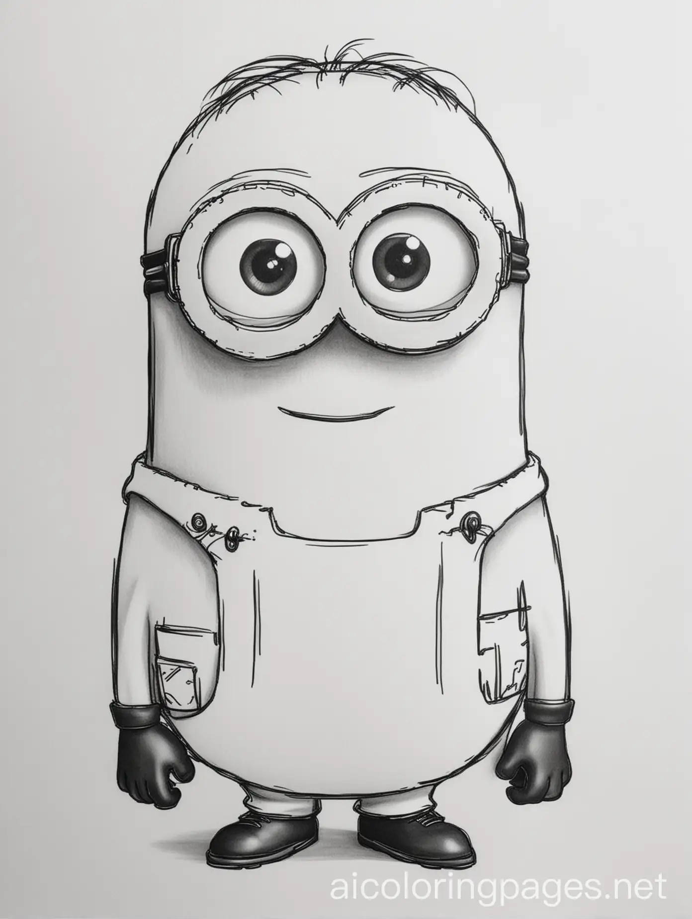 Minions-Coloring-Page-with-Simple-Line-Art-on-White-Background