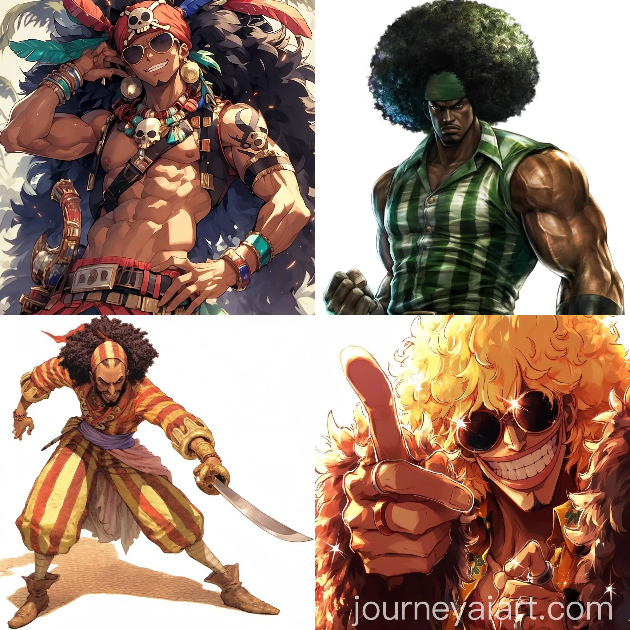 Anime-Pirate-Man-with-Afro-Mullet-and-Music-Outfit-on-White-Background