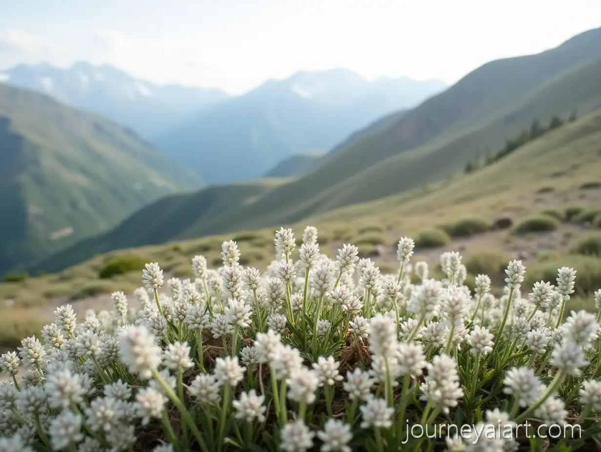 White-Heather-Blossoms-on-Majestic-Mountain-Landscape