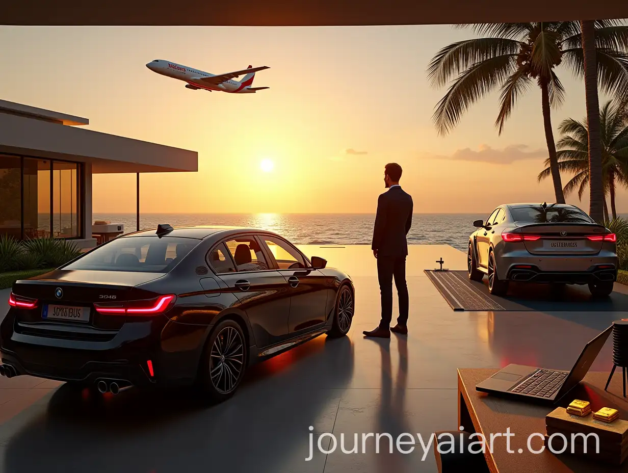 UltraLuxurious-Lifestyle-Vision-Board-with-Luxury-Cars-Beachfront-Villa-and-Wealth-Symbols