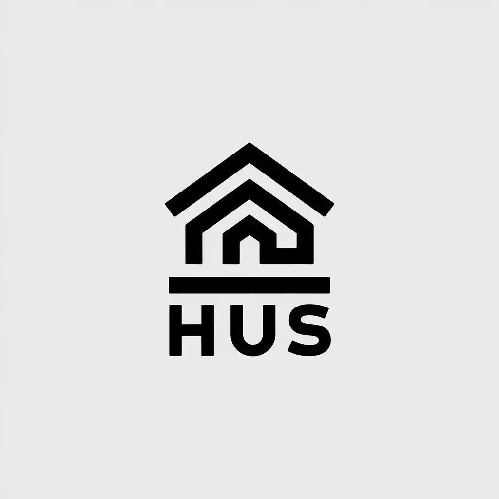 LOGO Design for HUS Minimalistic House Money Symbol for Finance Industry