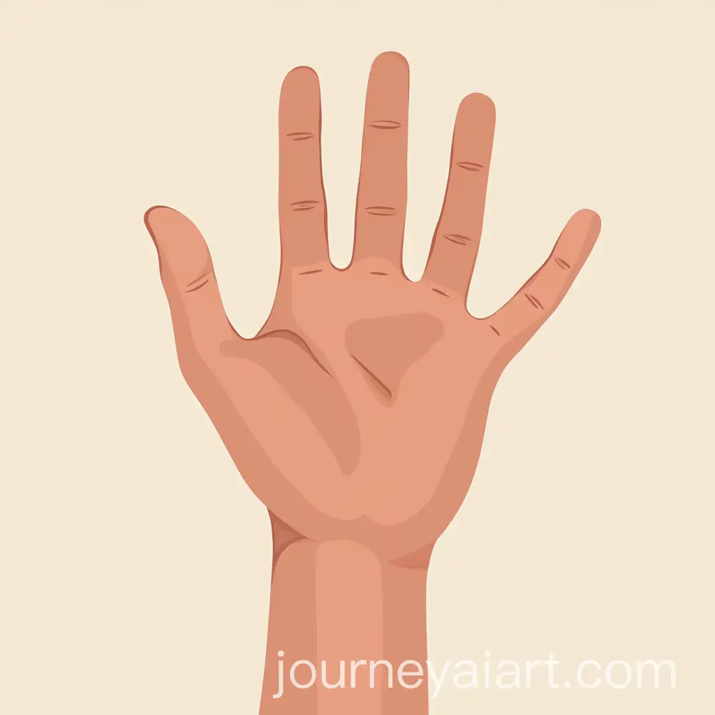 Abstract-Open-Hand-Symbol-with-FleshColored-Decoration-for-Promotional-Poster