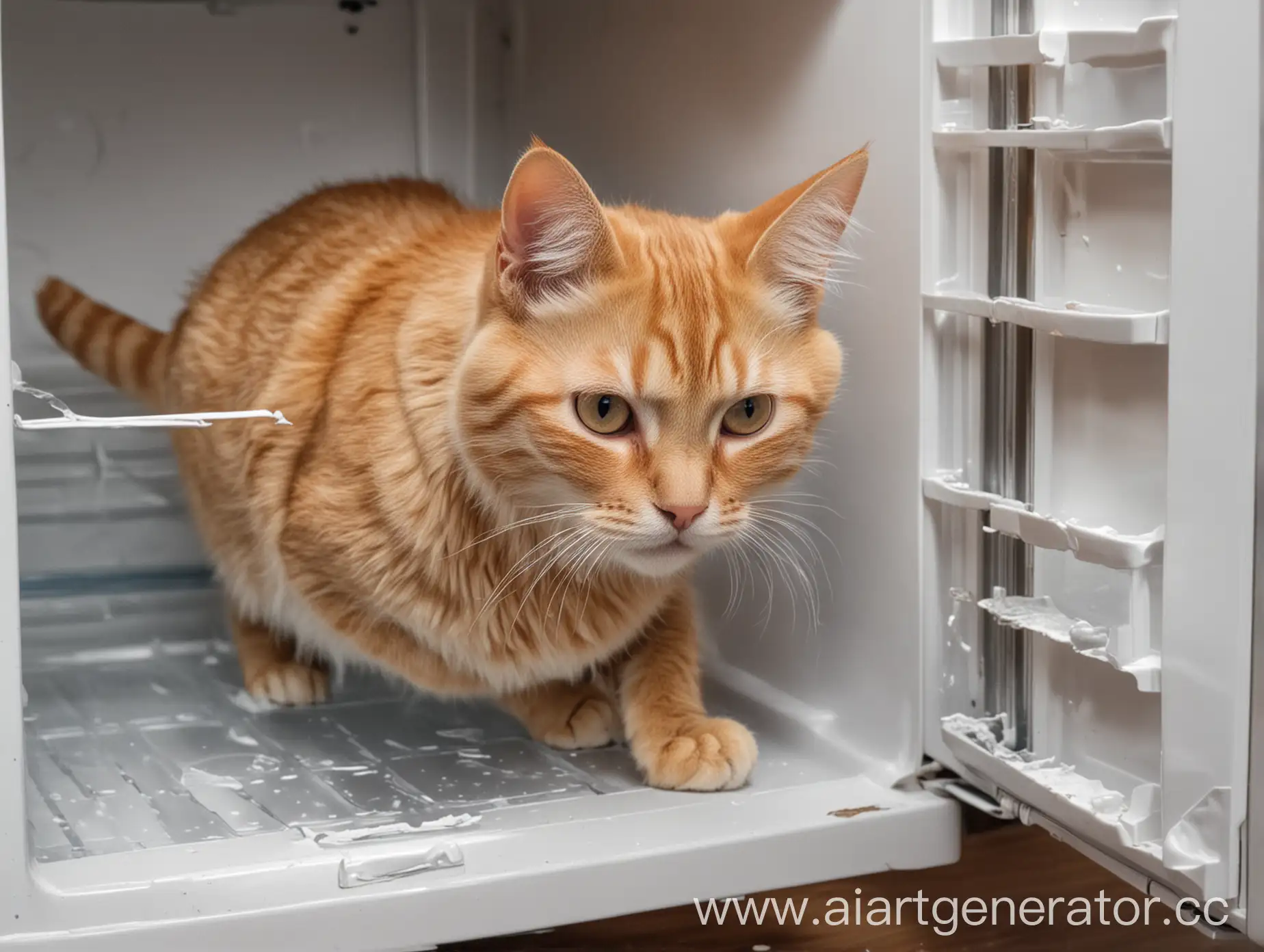 Cat-Cooling-Off-in-Refrigerator