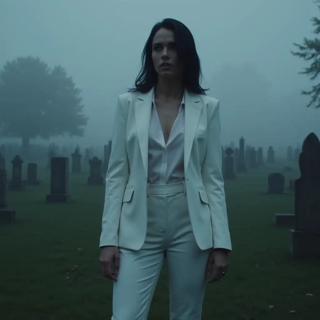 Teagan-Croft-as-Rachel-Roth-from-DC-Titans-in-Lucifers-Vessel-Foggy-Graveyard-Setting