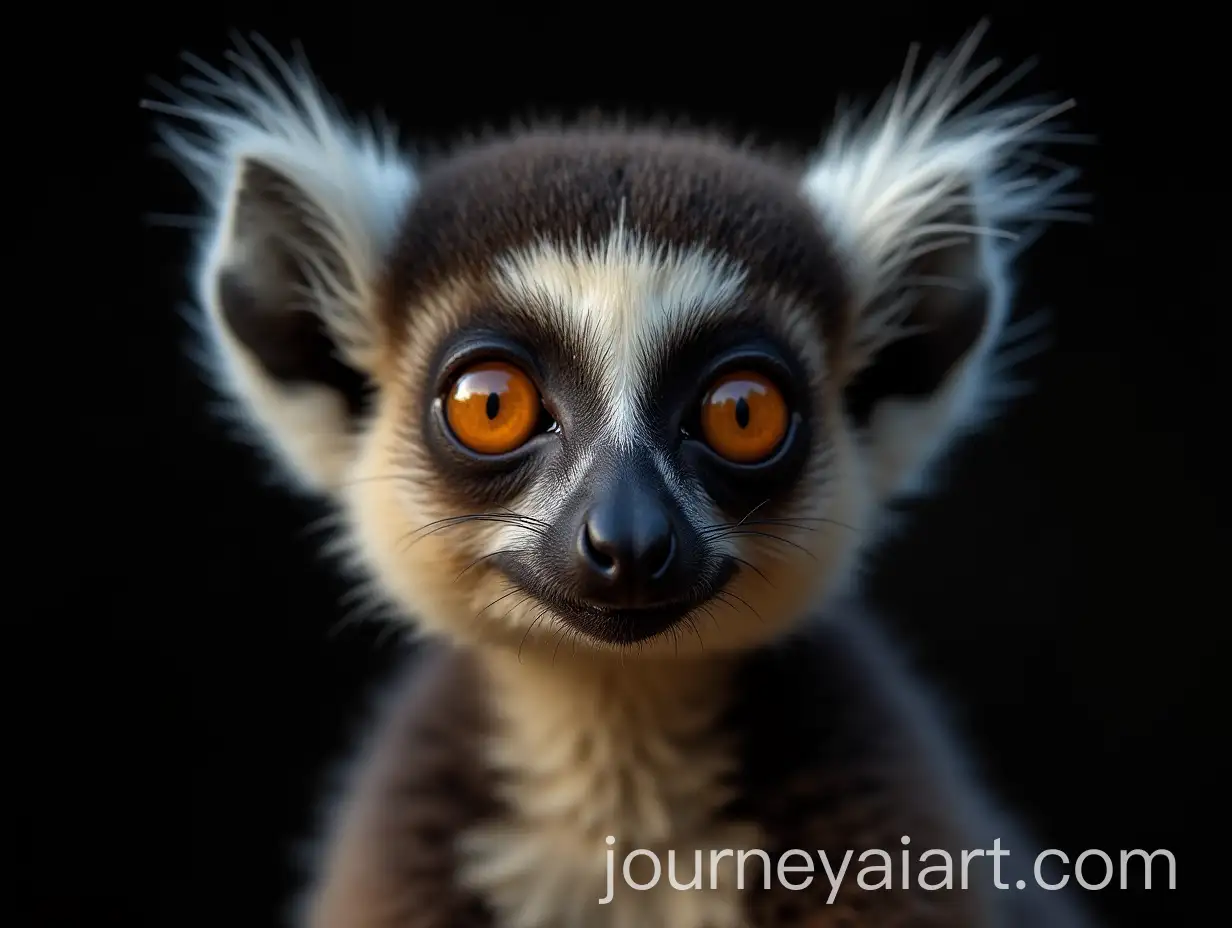 CloseUp-of-a-Grinning-LongToed-Lemur-in-Ethereal-Lighting