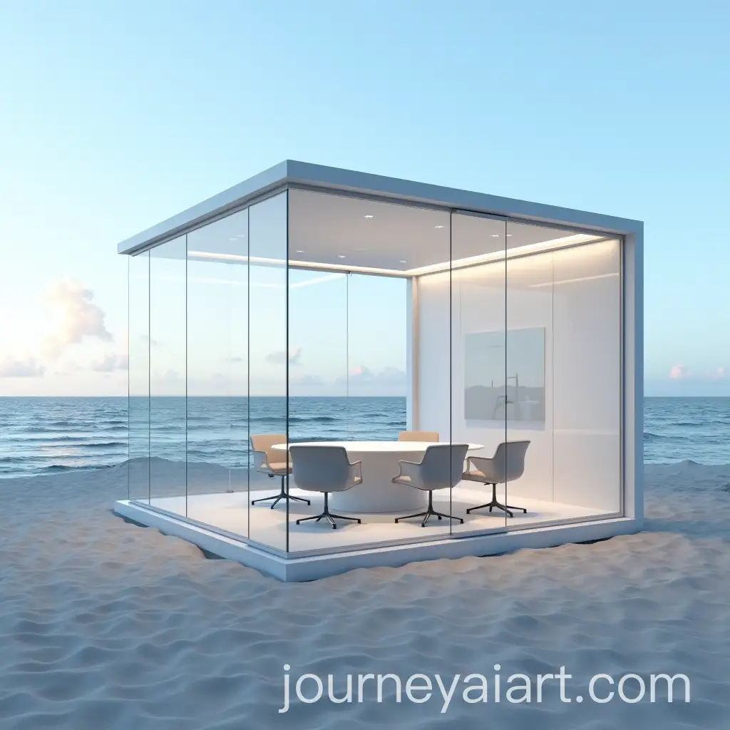 Modern-Glass-Meeting-Room-for-CEOs-on-the-Beach-with-Ocean-View