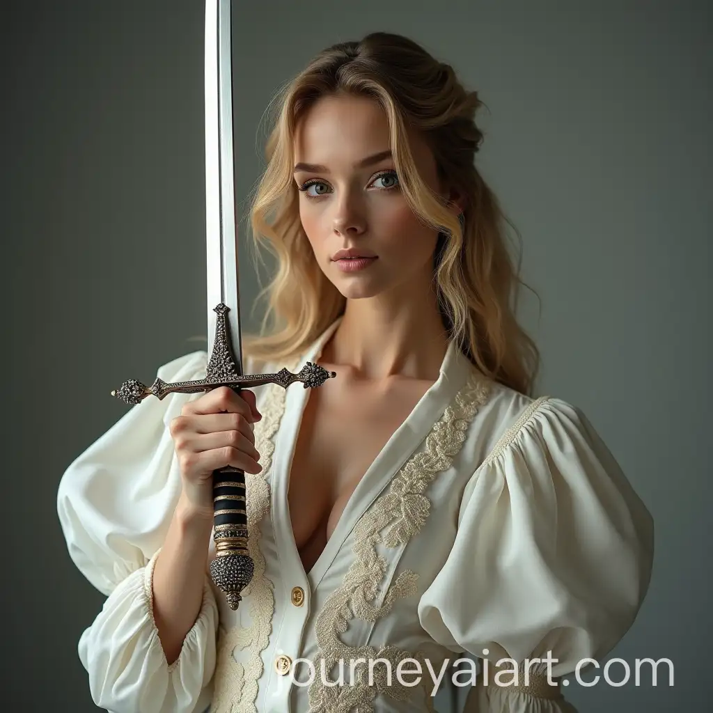 Confident-Young-Woman-as-a-HighFashion-Swordsman