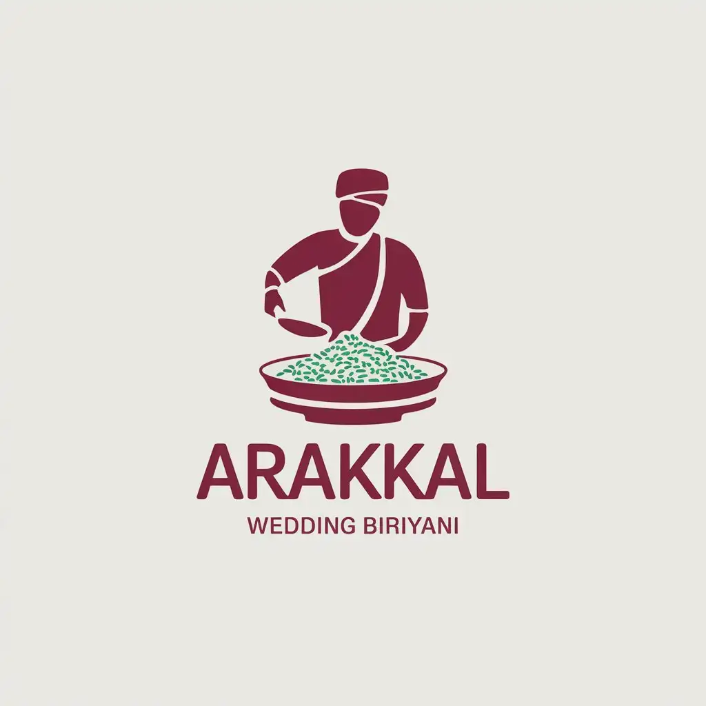 LOGO Design for Arakkal Wedding Biriyani Vector Logo with Love and Tradition Theme