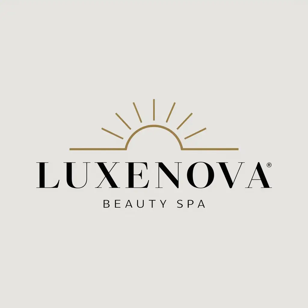 LOGO-Design-For-LUXENOVA-Sunlight-Symbol-in-Minimalistic-Style-for-Beauty-Spa