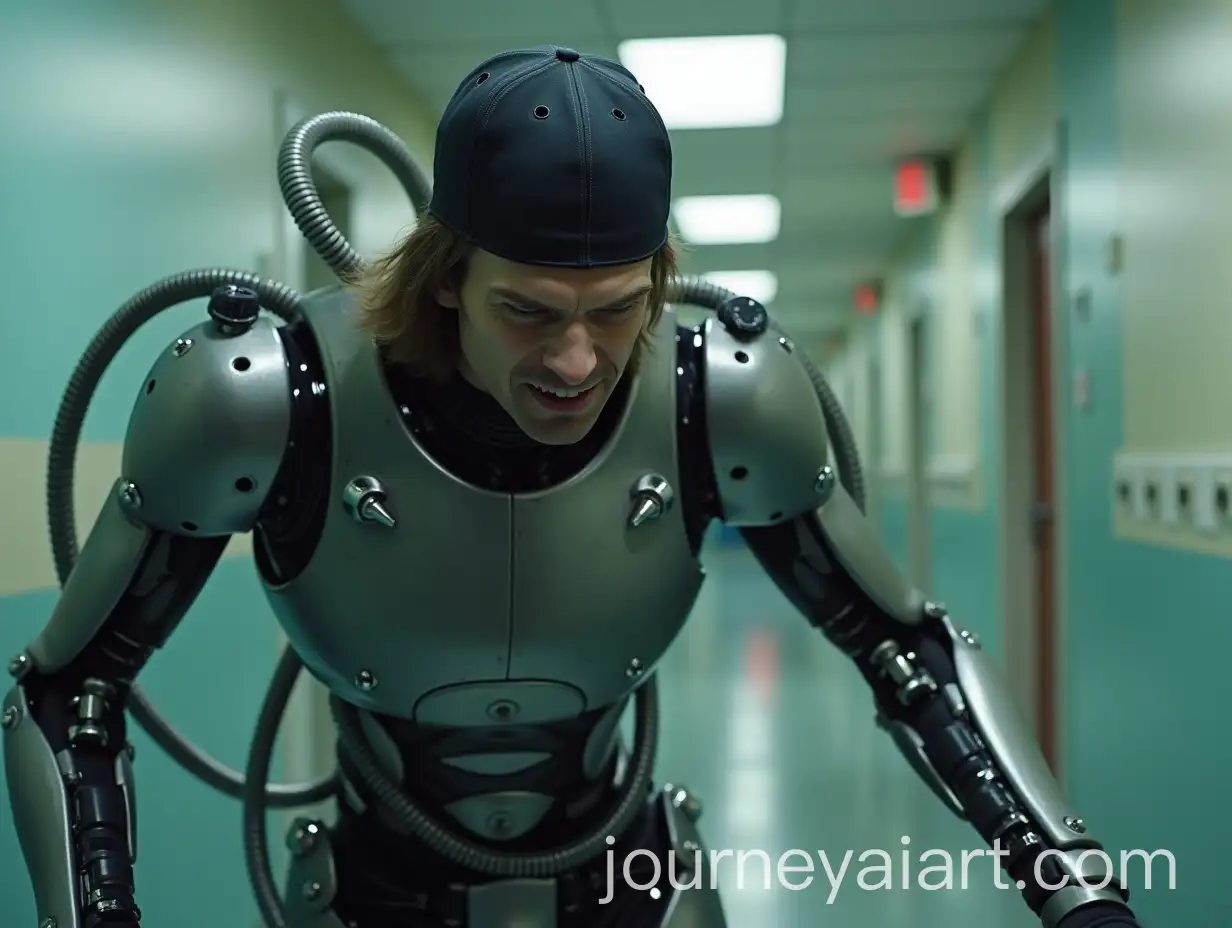 Cyborg-Attacker-in-Hospital-Corridor