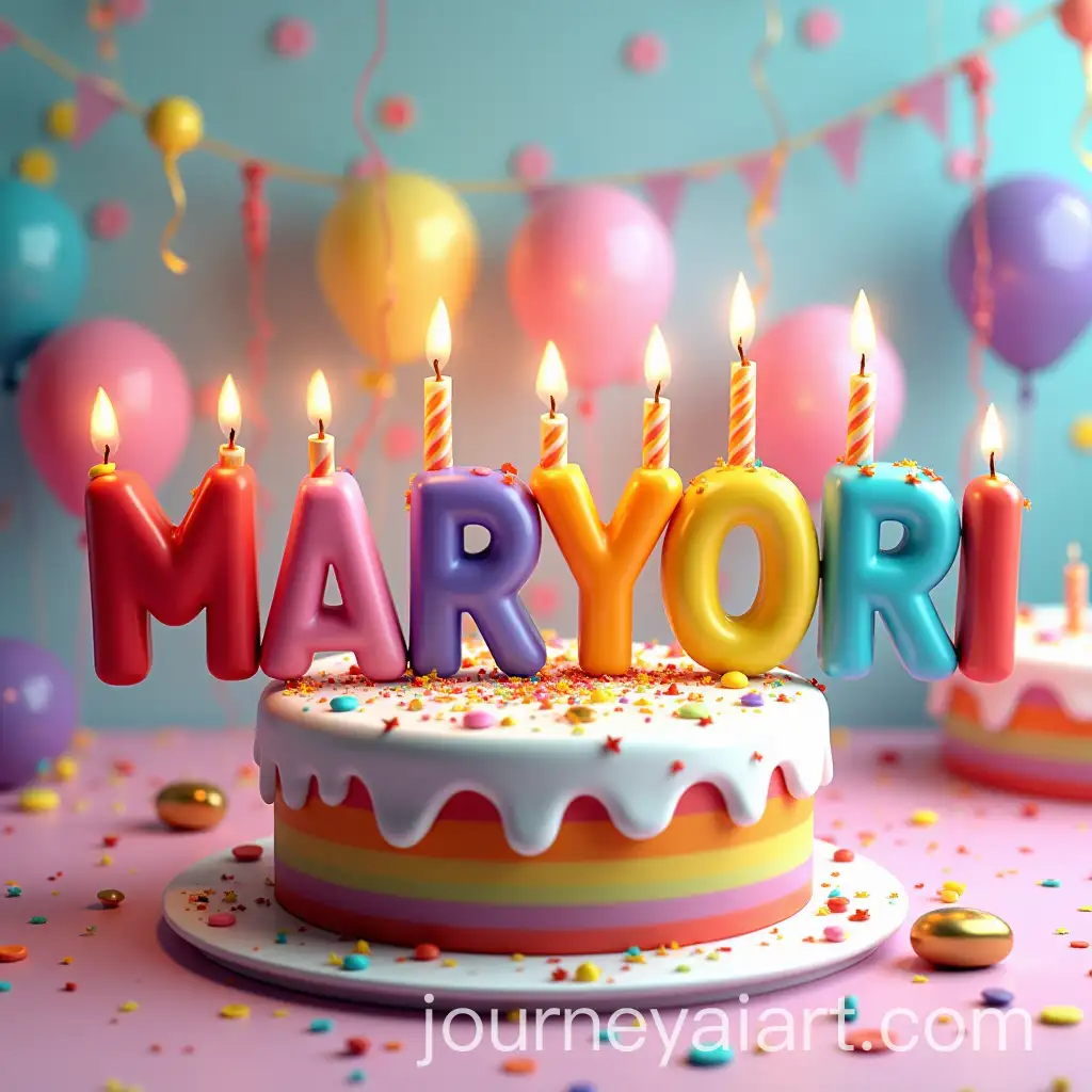 Vibrant-3D-MARYORI-Birthday-Celebration-with-Cake-Balloons-and-Confetti