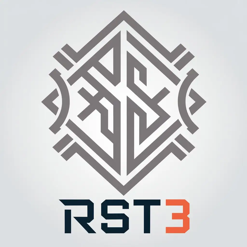 a vector logo design,with the text "RST3", main symbol:RASHEED SAFAA,complex,be used in Travel industry,clear background