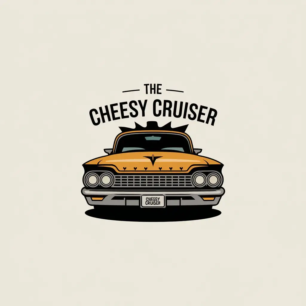 LOGO Design for The Cheesy Cruiser Classic Car with Cheese Theme for Restaurant Industry