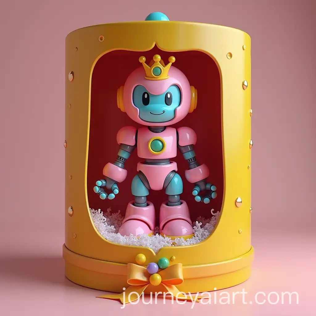 Robot-Princess-Toy-in-Super-Mario-64-Style-Gift-Box