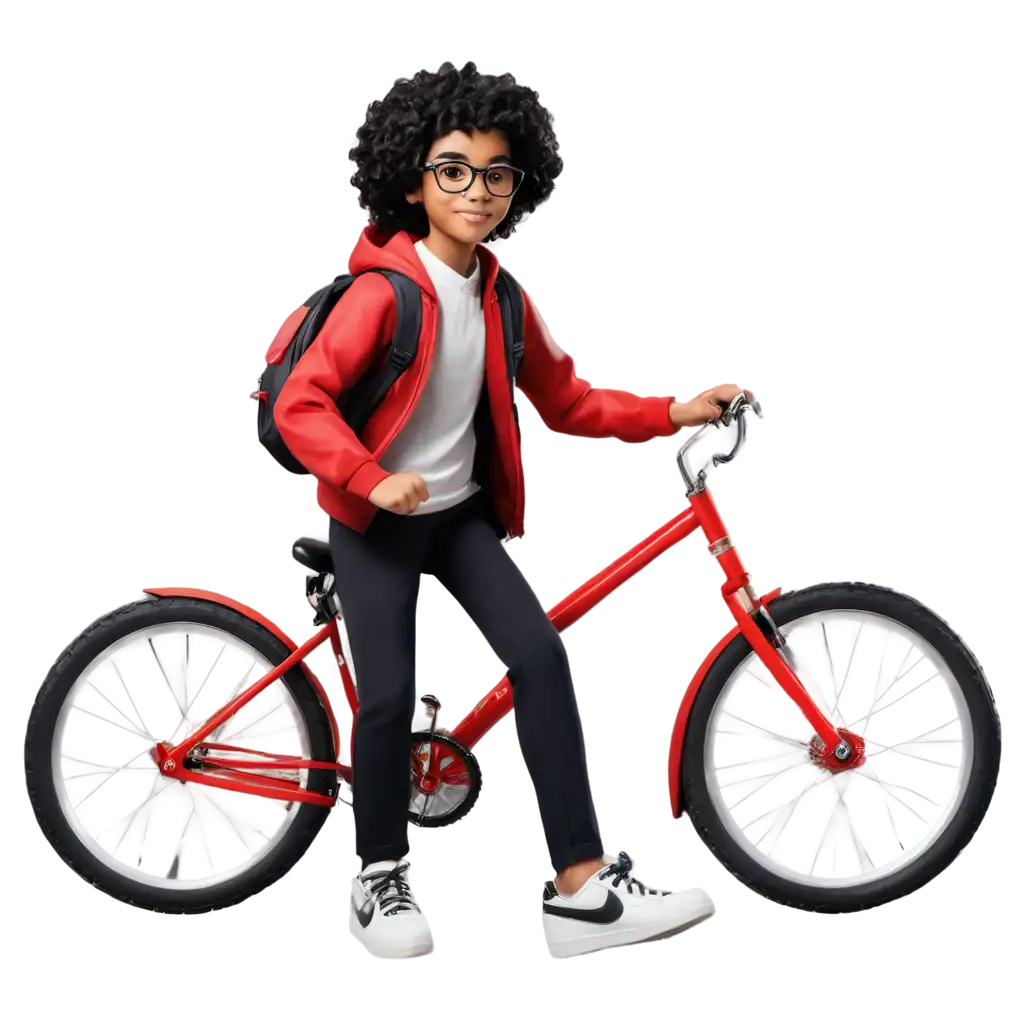 PNG-Image-of-a-Ram-with-Black-Power-Hair-Glasses-and-Nike-Sneakers-Riding-a-Red-Bicycle