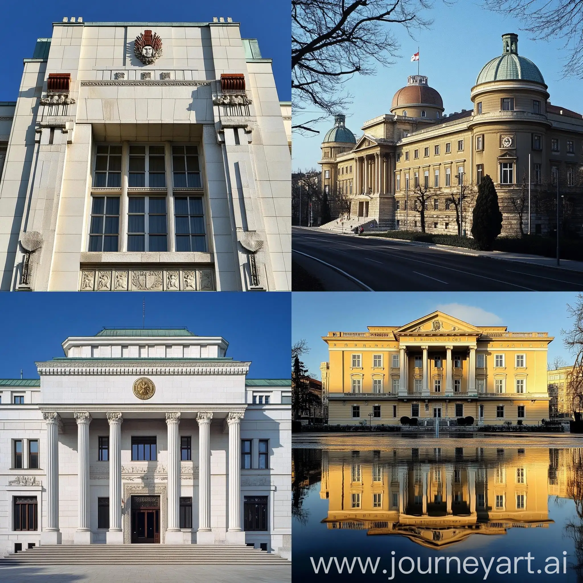 Croatian-Parliament-Building-in-Zagreb-with-Secessionist-Architecture