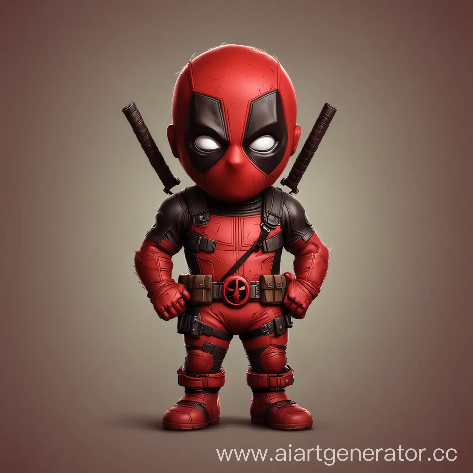 Cartoon-Character-Deadpool-in-Vibrant-Red