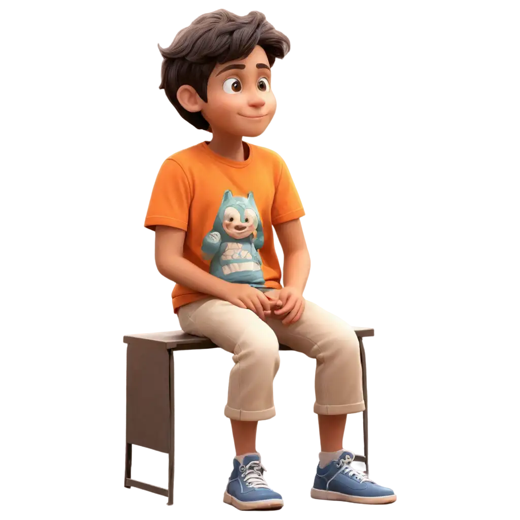 Cartoon-Boy-Sitting-Near-the-Road-PNG-Image-for-Versatile-Use