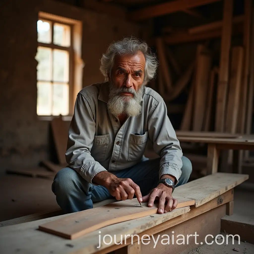 Indian-Carpenter-Working-on-a-Small-Town-House