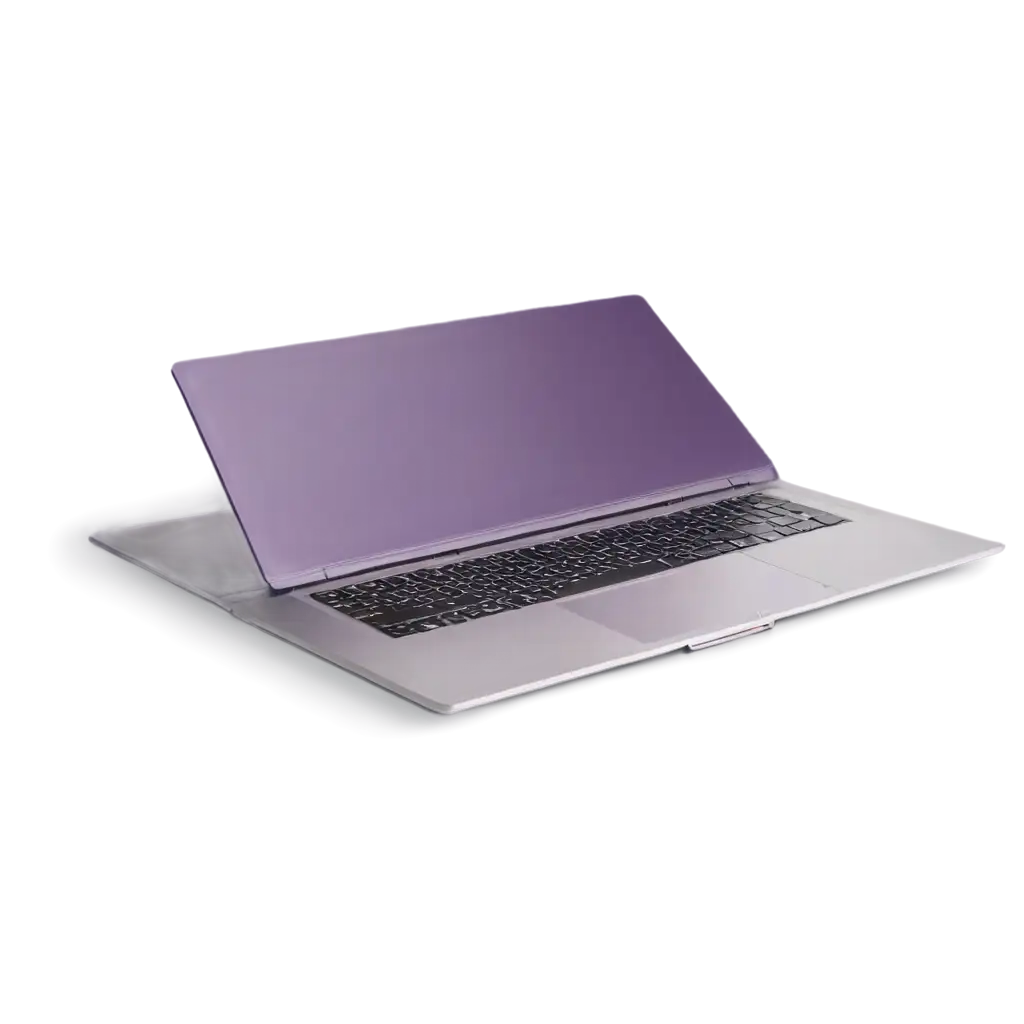 Light-Purple-Laptop-PNG-on-Bed-HighQuality-Image-for-Web-Use