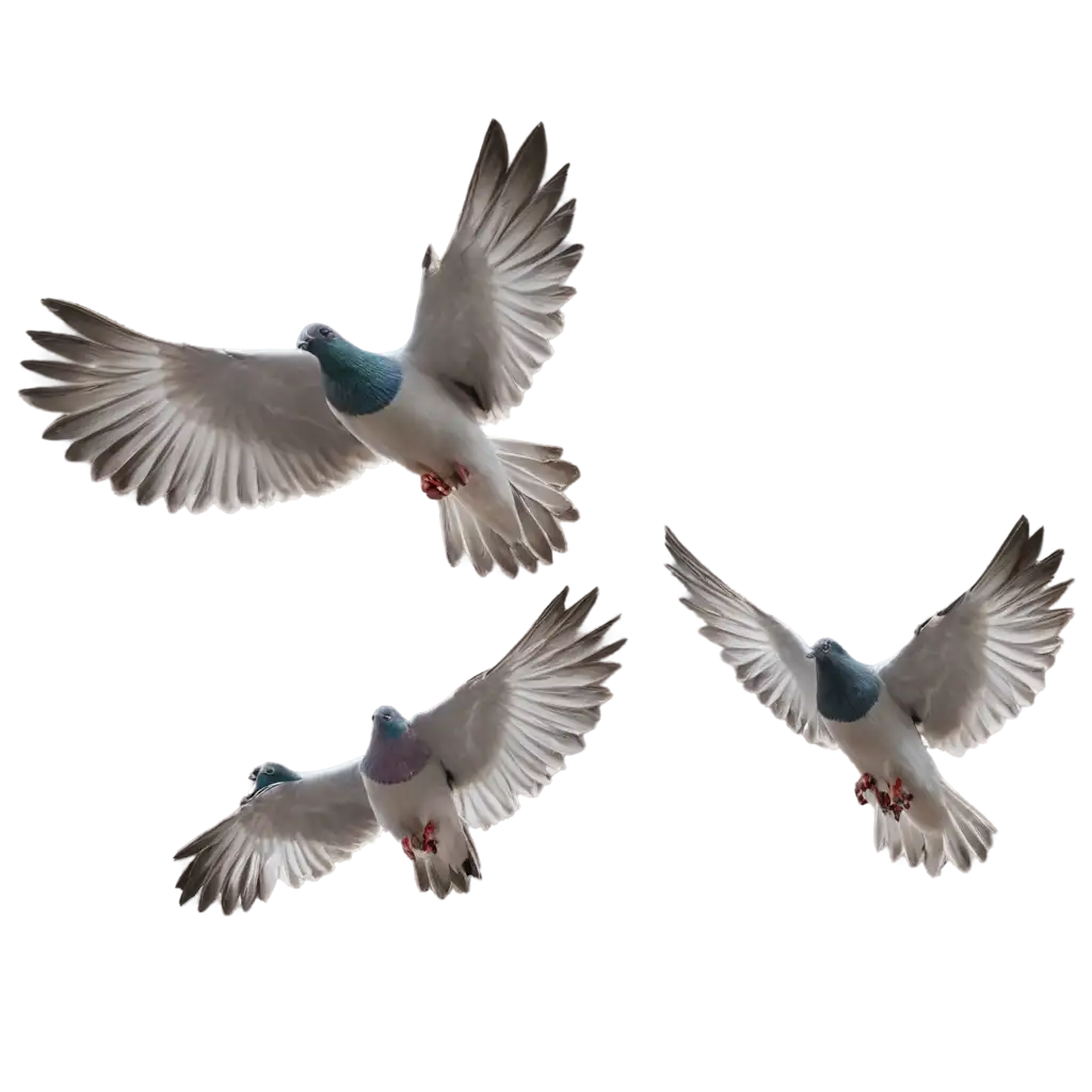 Flying pigeons