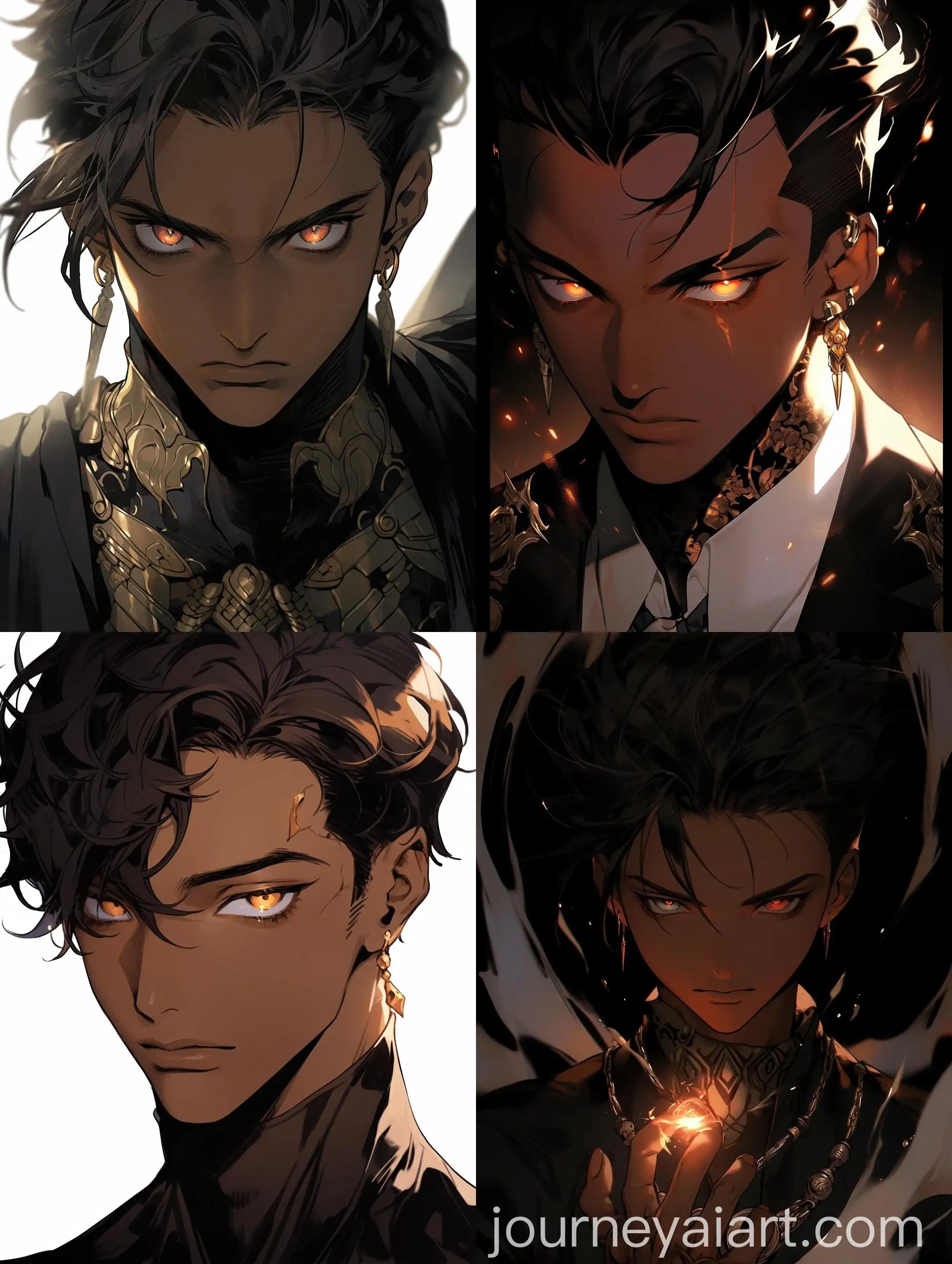 Handsome-Black-Male-Demon-in-Dark-Cathedral-Setting