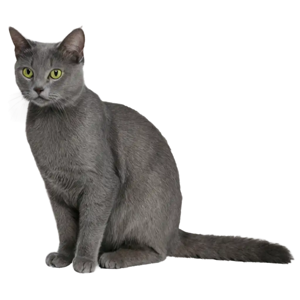 Graceful-Gray-Cat-PNG-Image-Capturing-Elegance-in-High-Quality