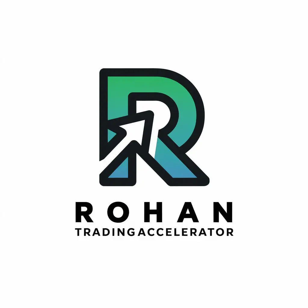 LOGO Design for RohanTradingAccelerator Modern and Clear with Custom Symbol Incorporating Name