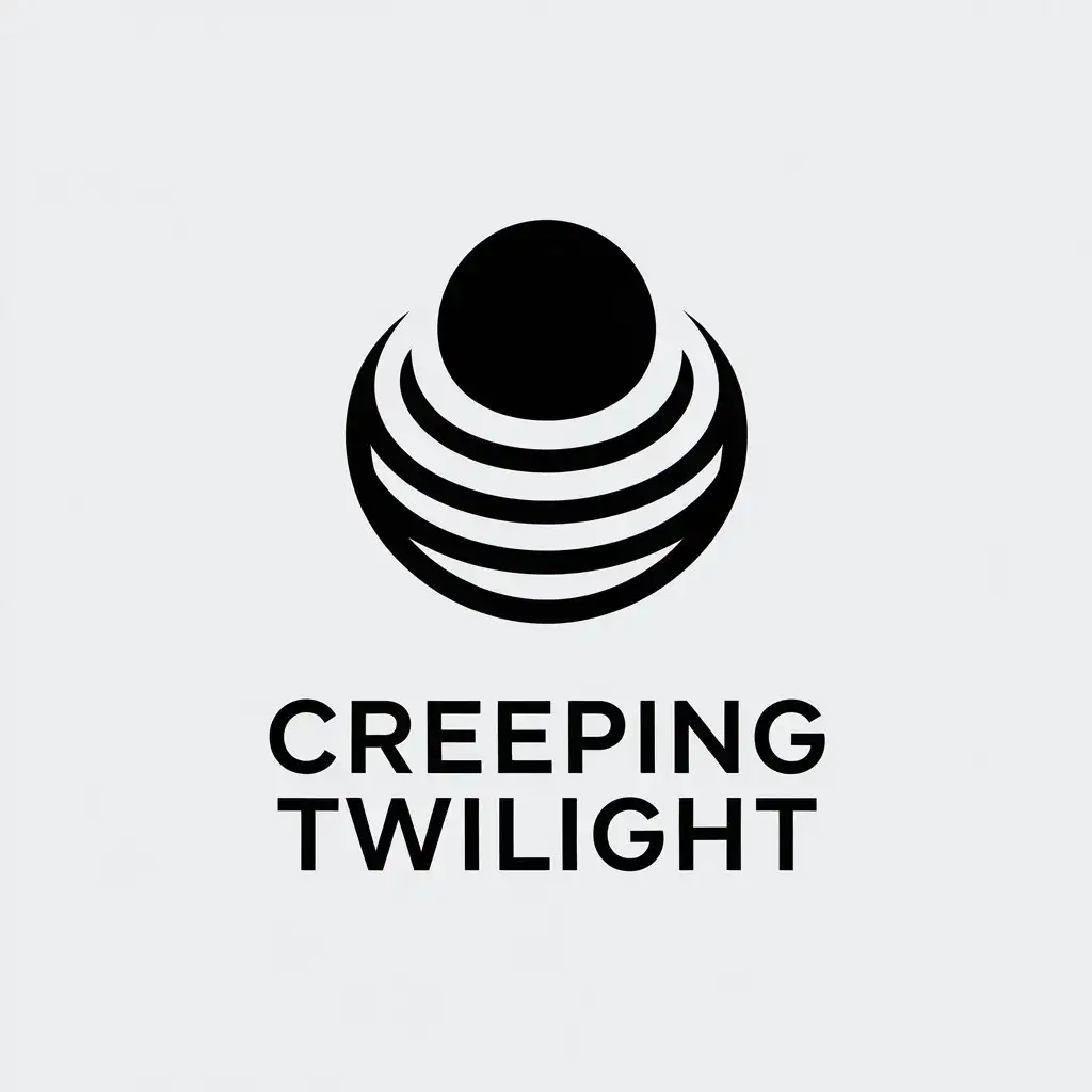 LOGO Design For Creeping Twilight Minimalistic Black Hole Symbol for Education Industry