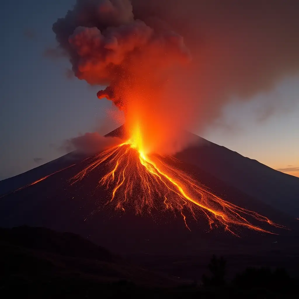 Volcano Etna spectacular eruption