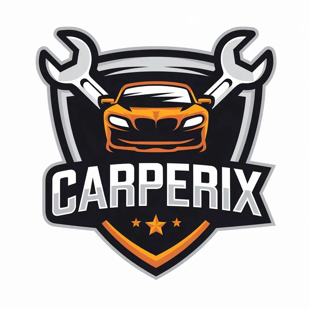 LOGO Design for CarPerix Automotive Repair Symbol with Modern and Clean Design