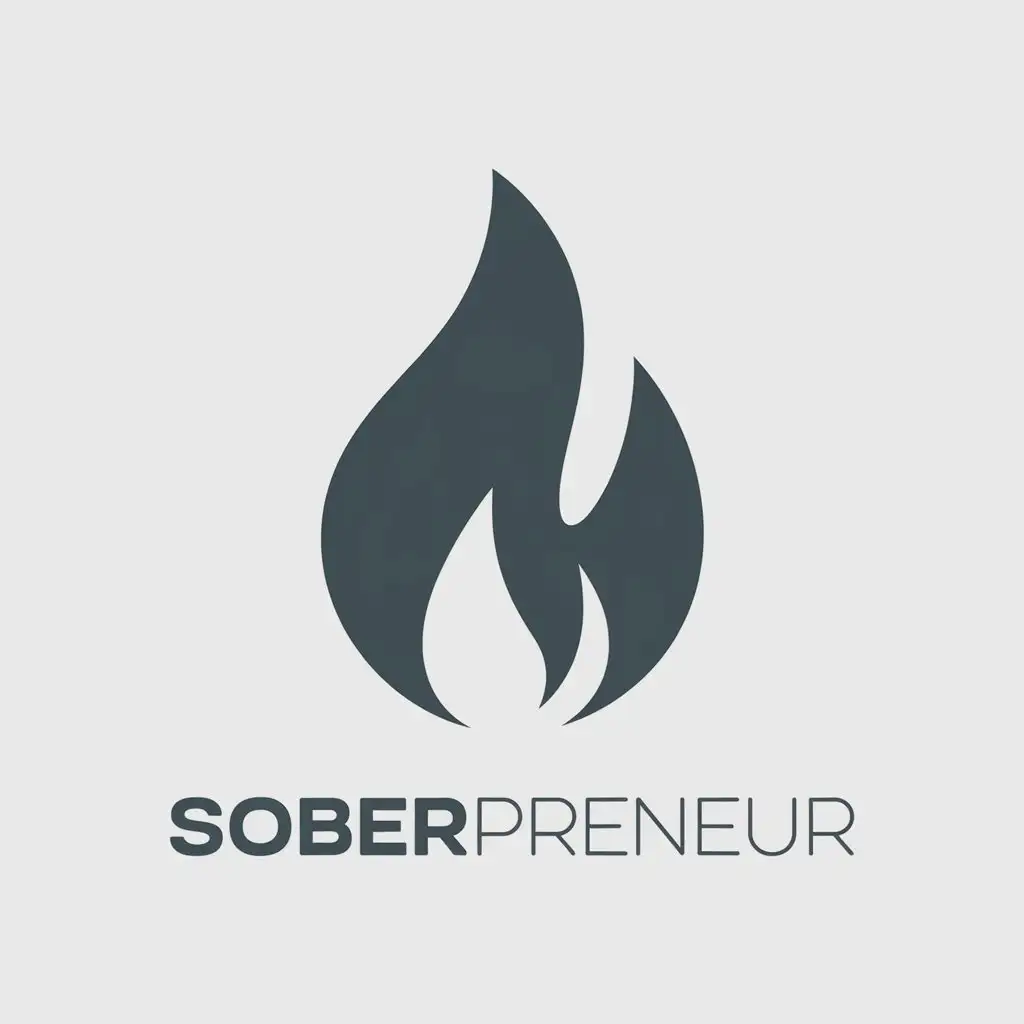 LOGO Design For Soberpreneur Dark Gray with SansSerif Font Style