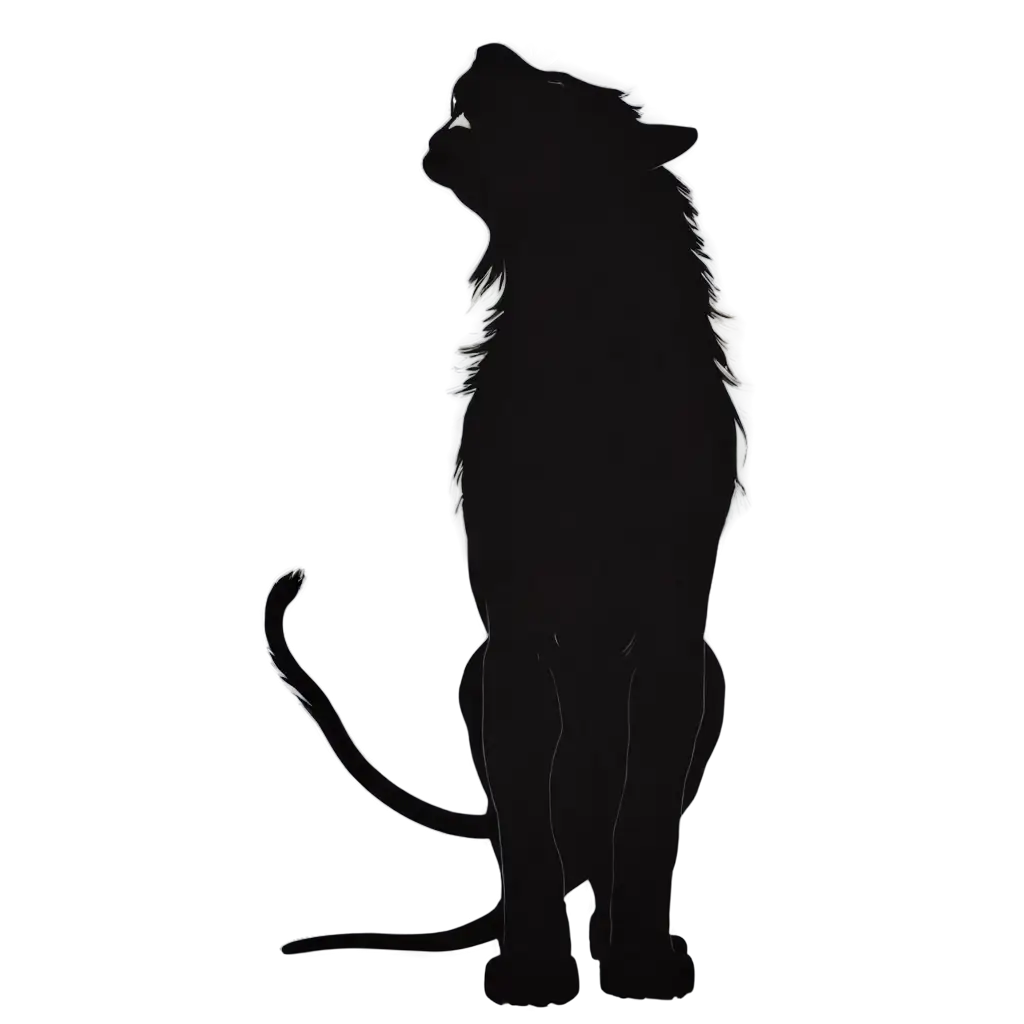 HighQuality-PNG-Image-of-a-Lion-Silhouette-Looking-Upward-Sideways