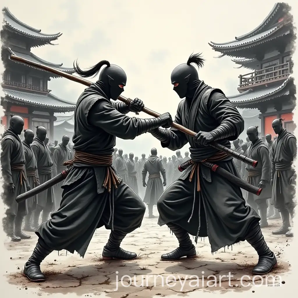 Epic-Battle-Between-Two-Ninja-Warriors-in-a-Ninja-Village