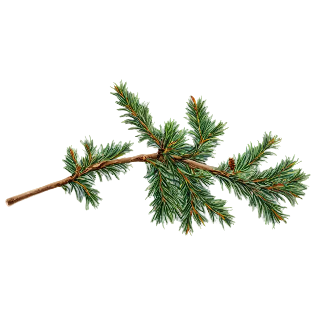 HighQuality-PNG-of-a-Christmas-Tree-Branch-for-Festive-Designs