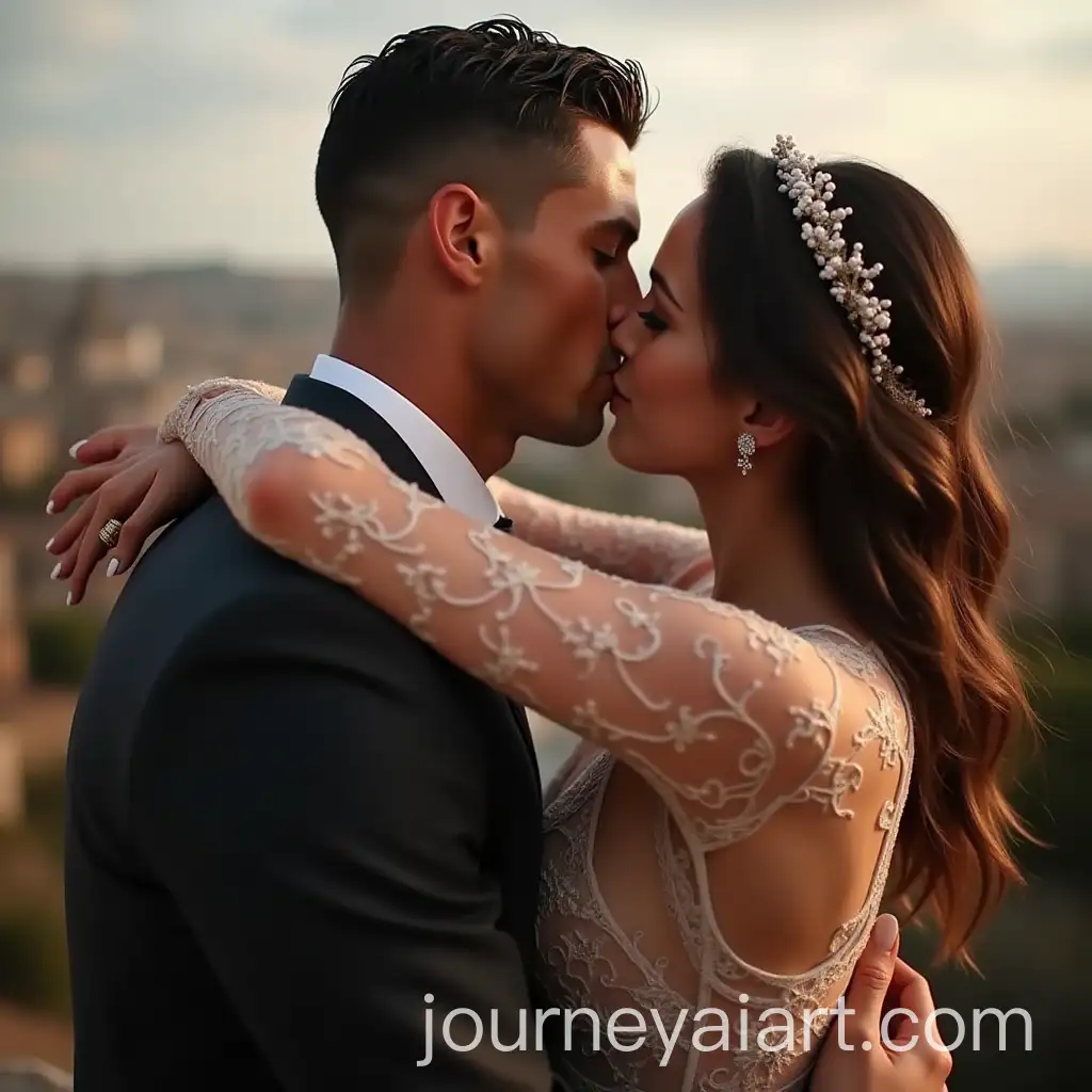 Cristiano-Ronaldo-and-Emma-Meyers-Kissing-in-a-Romantic-Embrace