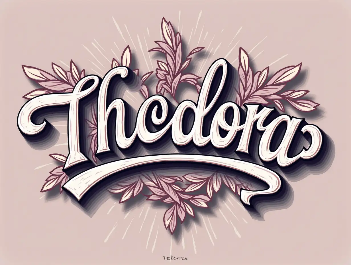 typography creative of ‘Theodora’